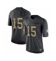 Youth San Francisco 49ers #15 Trent Taylor Limited Black 2016 Salute to Service Football Jersey