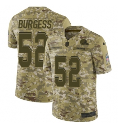 Men's Nike Cleveland Browns #52 James Burgess Limited Camo 2018 Salute to Service NFL Jersey