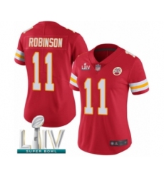 Women's Kansas City Chiefs #11 Demarcus Robinson Red Team Color Vapor Untouchable Limited Player Super Bowl LIV Bound Football Jersey
