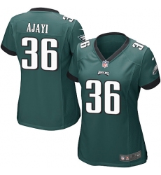 Women's Nike Philadelphia Eagles #36 Jay Ajayi Game Midnight Green Team Color NFL Jersey