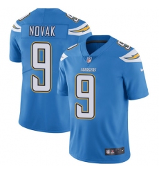 Youth Nike Los Angeles Chargers #9 Nick Novak Electric Blue Alternate Vapor Untouchable Elite Player NFL Jersey