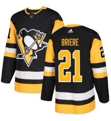 Men's Adidas Pittsburgh Penguins #21 Michel Briere Premier Black Home NHL Jersey