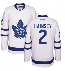 Youth Reebok Toronto Maple Leafs #2 Ron Hainsey Authentic White Away NHL Jersey