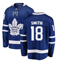Men's Toronto Maple Leafs #18 Ben Smith Fanatics Branded Royal Blue Home Breakaway NHL Jersey