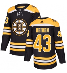 Youth Adidas Boston Bruins #43 Danton Heinen Premier Black Home NHL Jersey