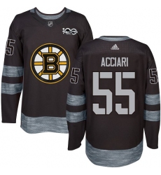 Men's Adidas Boston Bruins #55 Noel Acciari Premier Black 1917-2017 100th Anniversary NHL Jersey