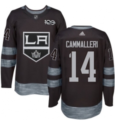 Men's Adidas Los Angeles Kings #14 Mike Cammalleri Premier Black 1917-2017 100th Anniversary NHL Jersey