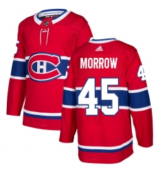 Men's Adidas Montreal Canadiens #45 Joe Morrow Premier Red Home NHL Jersey