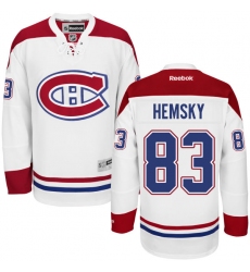 Women's Reebok Montreal Canadiens #83 Ales Hemsky Authentic White Away NHL Jersey