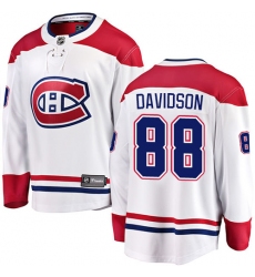 Men's Montreal Canadiens #88 Brandon Davidson Authentic White Away Fanatics Branded Breakaway NHL Jersey