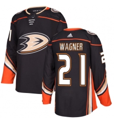 Men's Adidas Anaheim Ducks #21 Chris Wagner Premier Black Home NHL Jersey