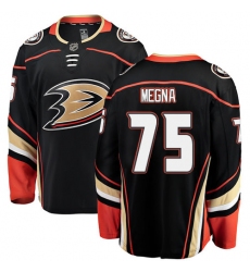 Men's Anaheim Ducks #75 Jaycob Megna Fanatics Branded Black Home Breakaway NHL Jersey