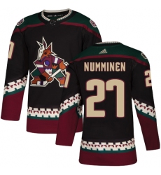 Men's Adidas Arizona Coyotes #27 Teppo Numminen Premier Black Alternate NHL Jersey