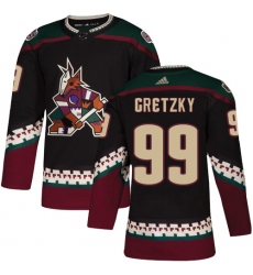 Men's Adidas Arizona Coyotes #99 Wayne Gretzky Premier Black Alternate NHL Jersey