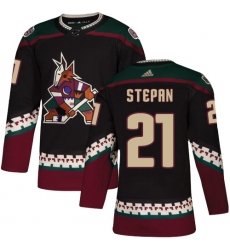 Youth Adidas Arizona Coyotes #21 Derek Stepan Premier Black Alternate NHL Jersey