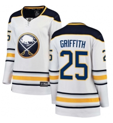 Women's Buffalo Sabres #25 Seth Griffith Fanatics Branded White Away Breakaway NHL Jersey