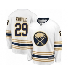 Youth Buffalo Sabres #29 Jason Pominville Fanatics Branded White 50th Season Breakaway Hockey Jersey
