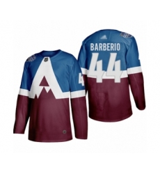 Men's Colorado Avalanche #44 Mark Barberio Authentic Burgundy Blue 2020 Stadium Series Hockey Jersey