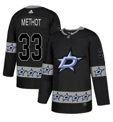 Men's Adidas Dallas Stars #33 Marc Methot Authentic Black Team Logo Fashion NHL Jersey