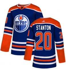 Youth Adidas Edmonton Oilers #20 Ryan Stanton Authentic Royal Blue Alternate NHL Jersey