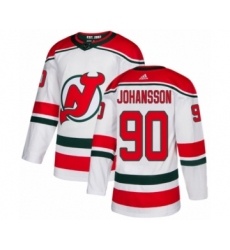 Youth Adidas New Jersey Devils #90 Marcus Johansson Authentic White Alternate NHL Jersey