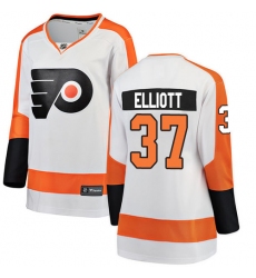 Women's Philadelphia Flyers #37 Brian Elliott Fanatics Branded White Away Breakaway NHL Jersey