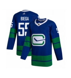 Youth Vancouver Canucks #55 Alex Biega Authentic Royal Blue Alternate Hockey Jersey
