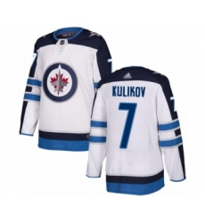 Youth Winnipeg Jets #7 Dmitry Kulikov Authentic White Away Hockey Jersey