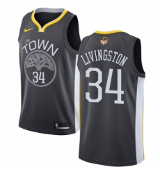 Youth Nike Golden State Warriors #34 Shaun Livingston Swingman Black Alternate 2018 NBA Finals Bound NBA Jersey - Statement Edition