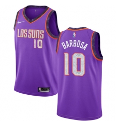 Women's Nike Phoenix Suns #10 Leandro Barbosa Swingman Purple NBA Jersey - 2018 19 City Edition