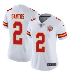 Women's Nike Kansas City Chiefs #2 Cairo Santos White Vapor Untouchable Limited Player NFL Jersey