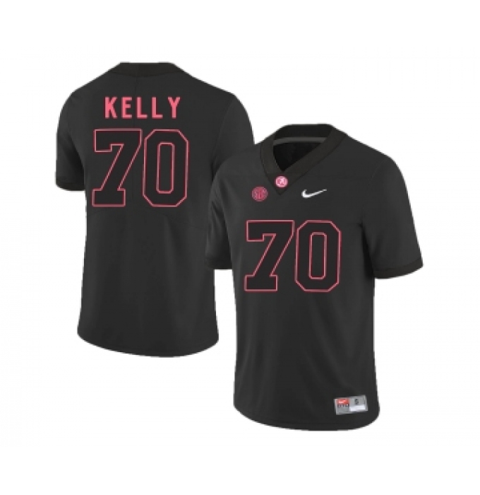 Alabama Crimson Tide 70 Ryan Kelly Black College Football Jersey