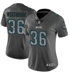 Women's Nike Philadelphia Eagles #36 Brian Westbrook Gray Static Vapor Untouchable Limited NFL Jersey