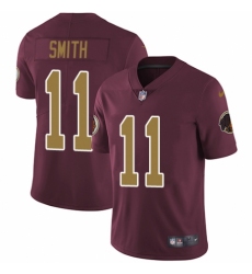 Men's Nike Washington Redskins #11 Alex Smith Burgundy Red/Gold Number Alternate 80TH Anniversary Vapor Untouchable Limited Player NFL Jersey