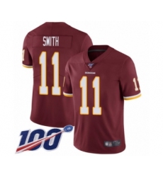 Youth Washington Redskins #11 Alex Smith Burgundy Red Team Color Vapor Untouchable Limited Player 100th Season Football Jersey