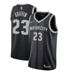 Youth Nike Detroit Pistons #23 Blake Griffin Swingman Black NBA Jersey - City Edition