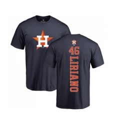 MLB Nike Houston Astros #46 Francisco Liriano Navy Blue Backer T-Shirt