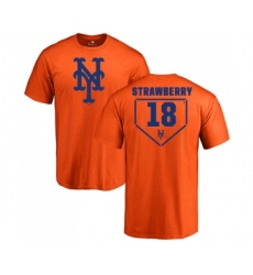 MLB Nike New York Mets #18 Darryl Strawberry Orange RBI T-Shirt