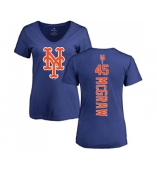 MLB Women's Nike New York Mets #45 Tug McGraw Royal Blue Backer T-Shirt