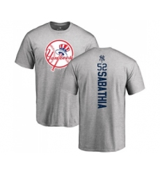 MLB Nike New York Yankees #52 C.C. Sabathia Ash Backer T-Shirt