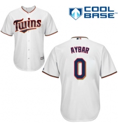 Youth Majestic Minnesota Twins #0 Erick Aybar Authentic White Home Cool Base MLB Jersey