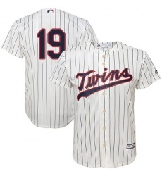 Youth Majestic Minnesota Twins #19 Anibal Sanchez Replica Cream Alternate Cool Base MLB Jersey