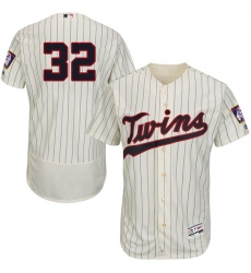 Men's Majestic Minnesota Twins #32 Zach Duke Cream Alternate Flex Base Authentic Collection MLB Jersey