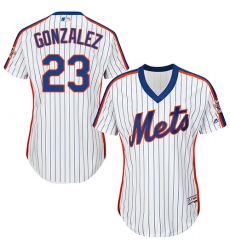 Women's Majestic New York Mets #23 Adrian Gonzalez Authentic White Alternate Cool Base MLB Jersey