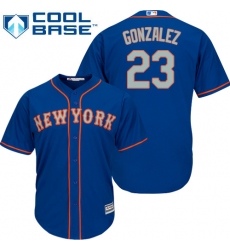 Youth Majestic New York Mets #23 Adrian Gonzalez Replica Royal Blue Alternate Road Cool Base MLB Jersey