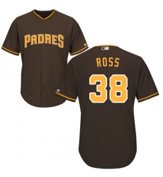 Men's Majestic San Diego Padres #38 Tyson Ross Replica Brown Alternate Cool Base MLB Jersey