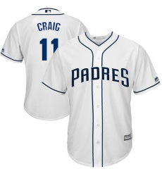 Men's Majestic San Diego Padres #11 Allen Craig Replica White Home Cool Base MLB Jersey