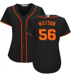 Women's Majestic San Francisco Giants #56 Tony Watson Authentic Black Alternate Cool Base MLB Jersey