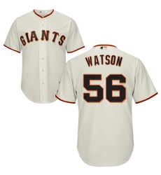 Youth Majestic San Francisco Giants #56 Tony Watson Authentic Cream Home Cool Base MLB Jersey