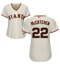 Women's Majestic San Francisco Giants #22 Andrew McCutchen Replica Cream Home Cool Base MLB Jersey